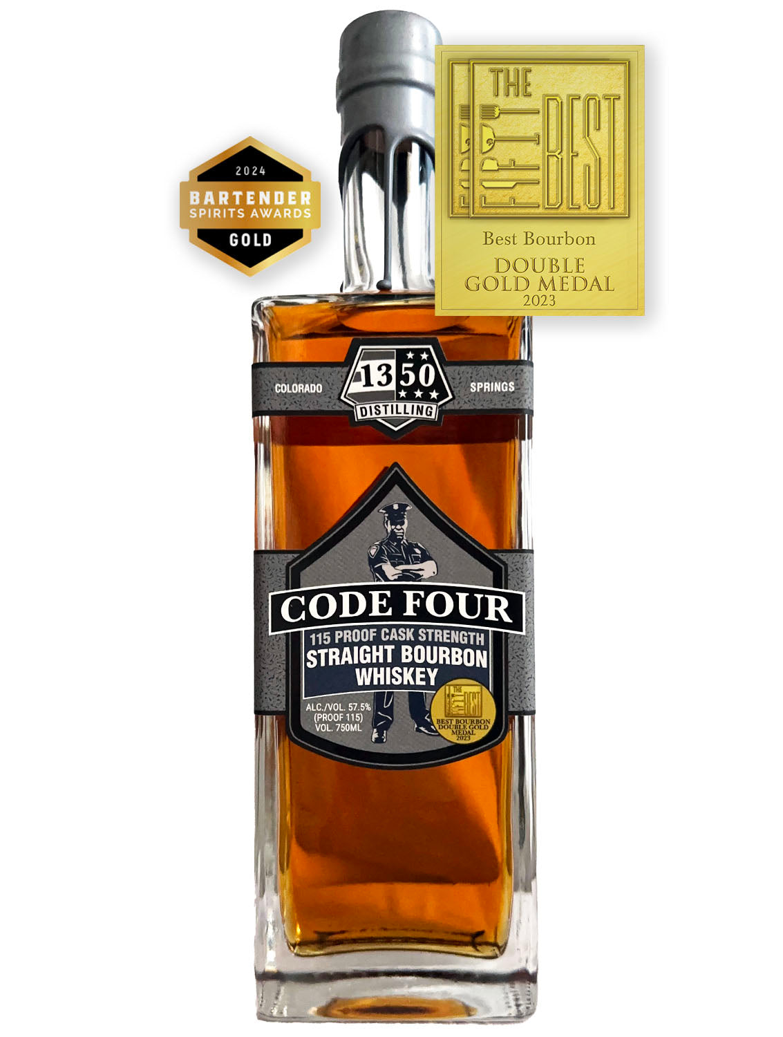 Code Four 115 Proof Cask Strength Straight Bourbon Whiskey